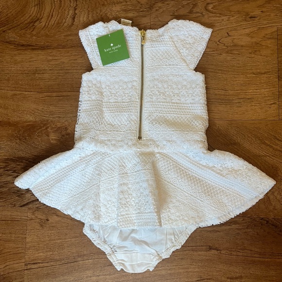 Kate Spade New York Drop Waist Sleeveless Lace Dress Toddler 12mo NWT - Picture 2 of 5